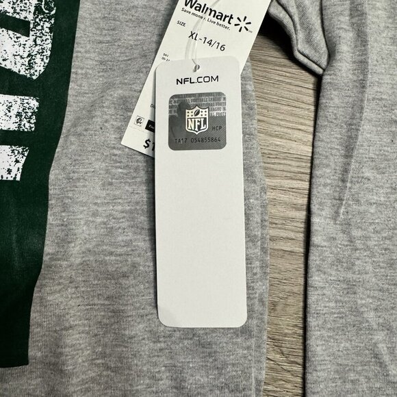 Jets Long Sleeve Boy’s Gray NFL T-shirt Size Youth XL (14 - 16) New with Tags - Picture 4 of 12